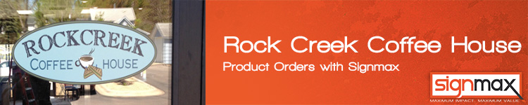 Custom Signs for Rock Creek Coffee House | Signmax.com