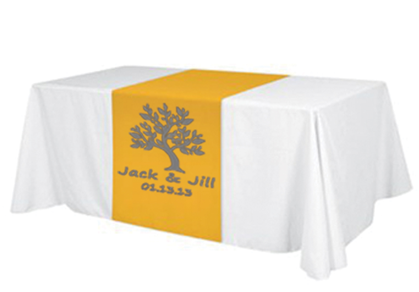 Custom Table Runners and Covers for Weddings from Signmax